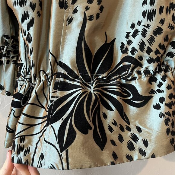 Lagenlook Art To Wear Jacket Floral Metallic S Y2K Velvet Artist Whimsigoth Boho - Picture 14 of 15